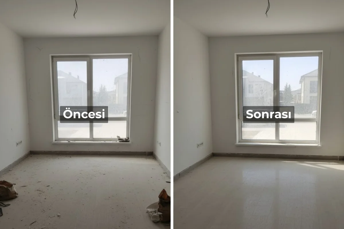 Antalya İnşaat Temizliği Öncesi Sonrası